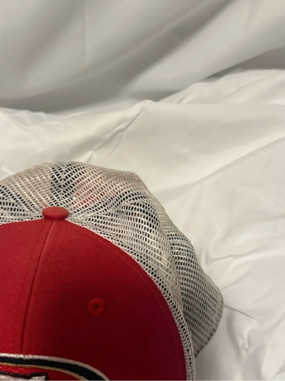 White Snapback Adjustable Mesh Trucker Cap